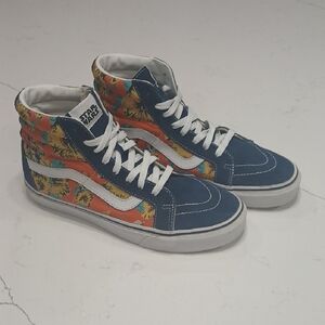 Vans High-Top Sneakers with Floral Design By Vans , Sz 9 Mens 10 Womens